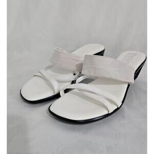 Italian Shoemakers Slide-On Sandals Women's Size 9 White Multi-Function